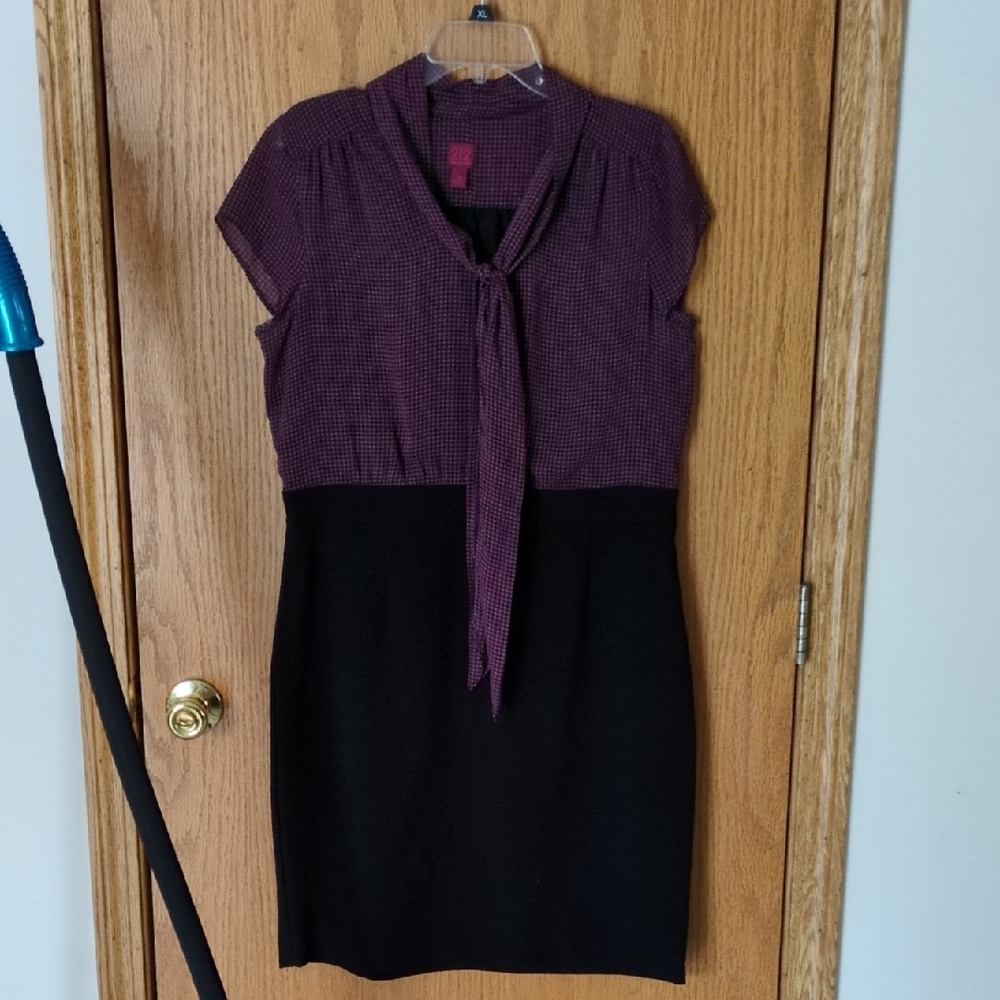 212 Collection Purple and Black Mini Dress